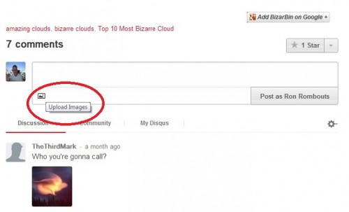 How to upload your own pictures to BizarBin