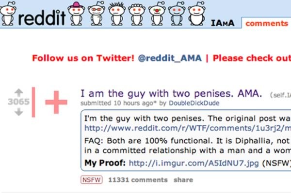 man with 2 penises